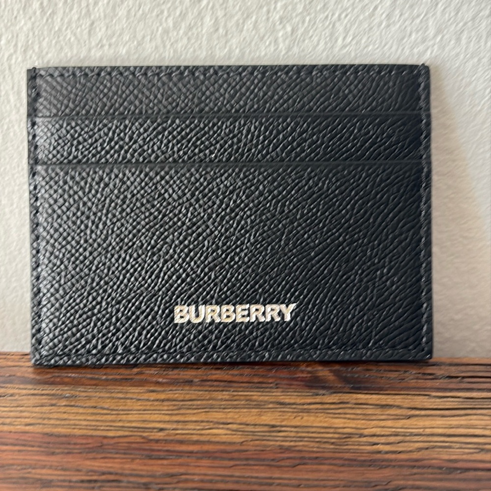 Burberry Black Leather Card Holder